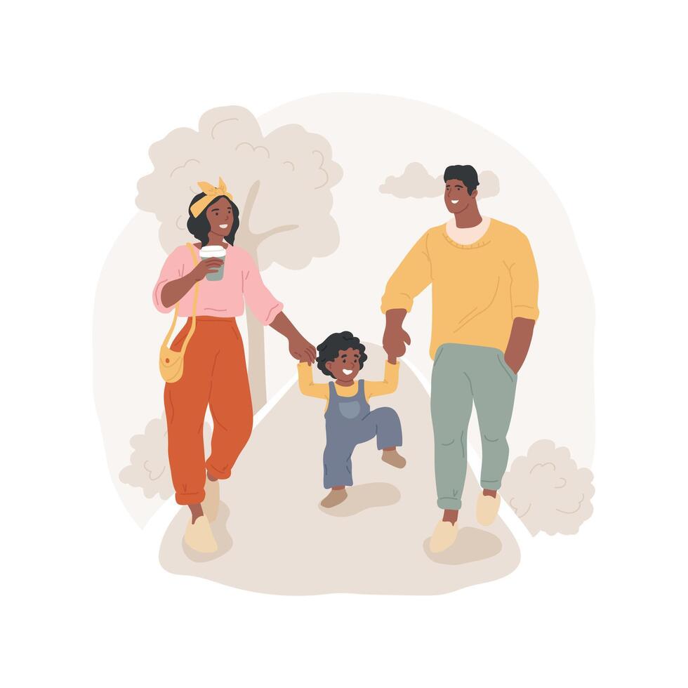 Weekend with kids isolated cartoon illustration. vector