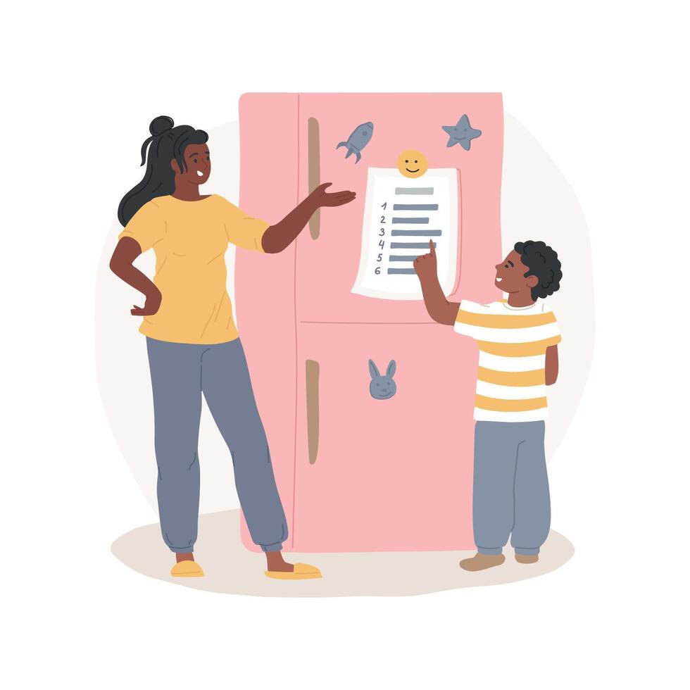 Rules checklist isolated cartoon illustrations. vector