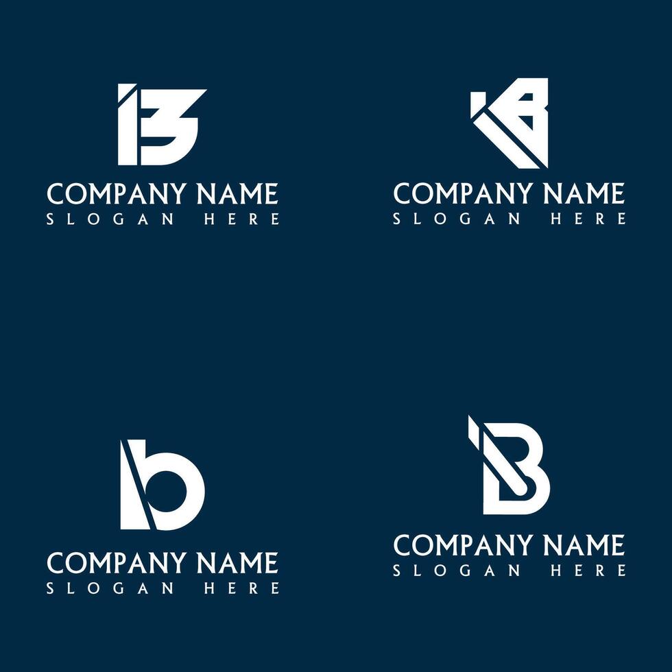 IB letter logo set design vector
