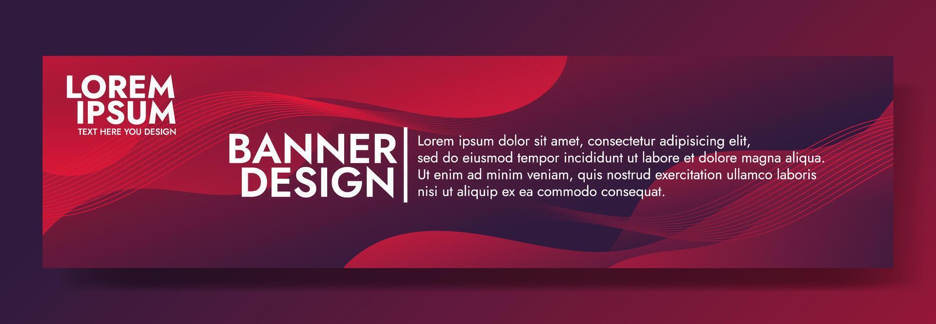 abstract banner design template with waves vector