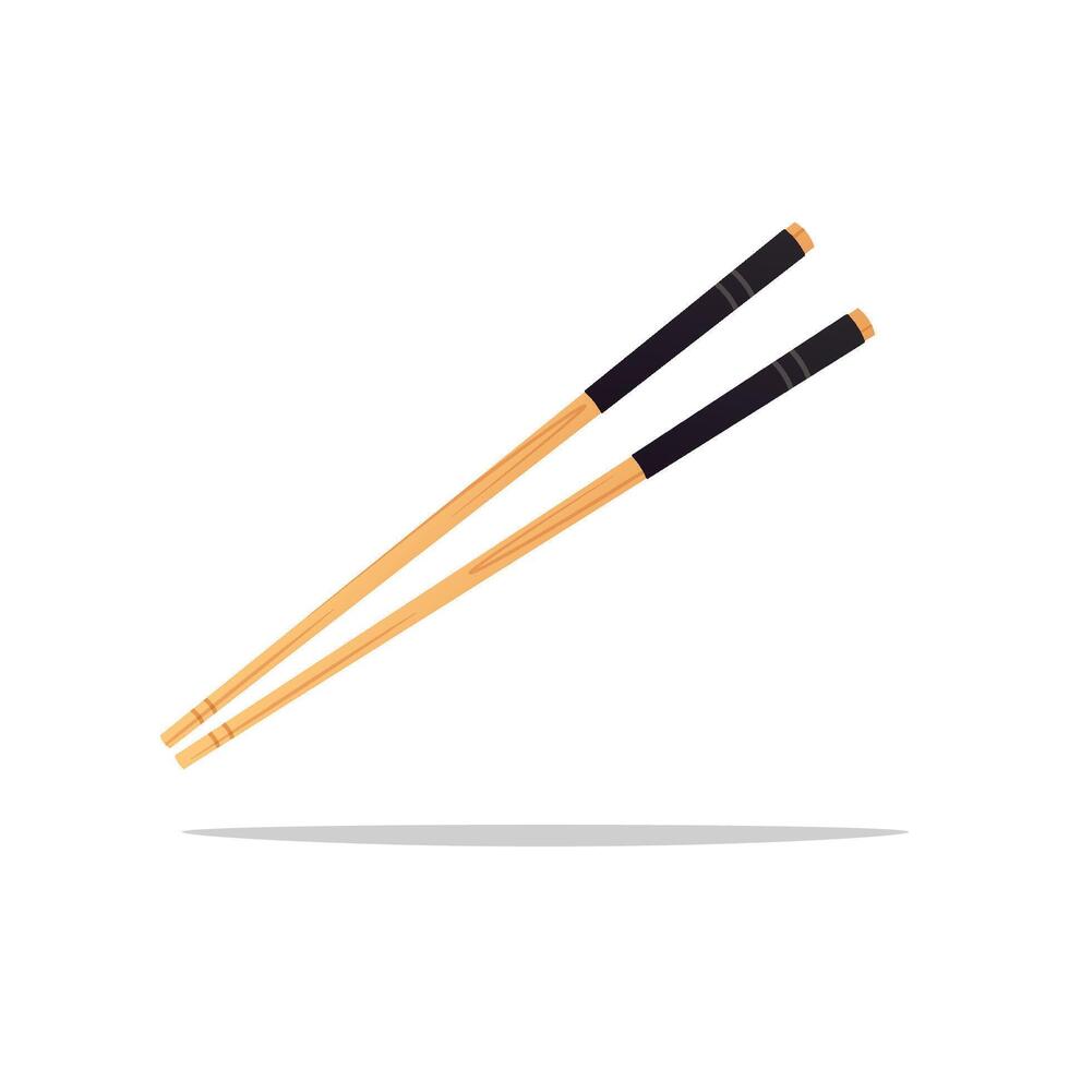 Chopsticks isolated on white background. vector