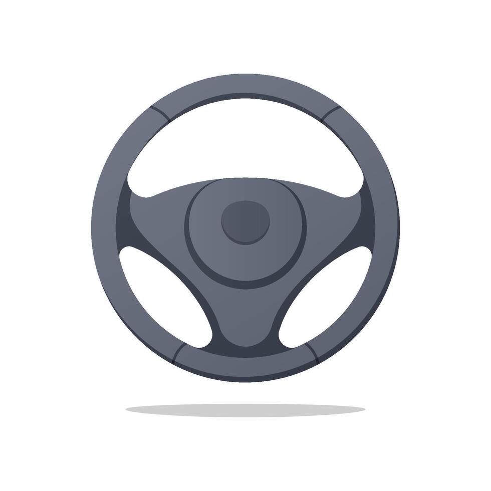 Steering wheel isolated on white background vector
