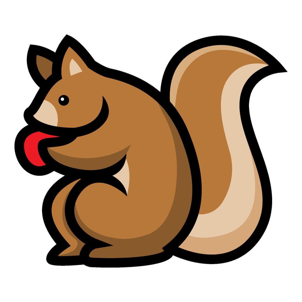 Cute Squirrel on white background vector