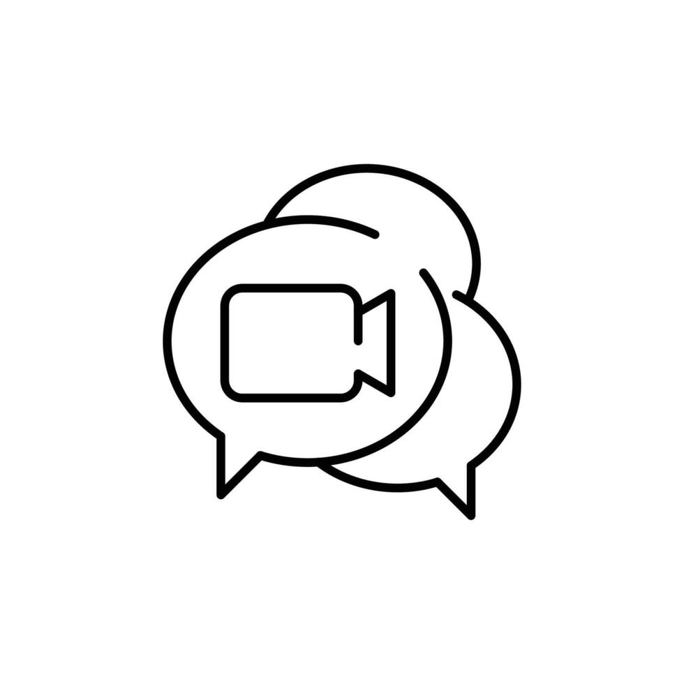chating thin outline icon design good for web or mobile app vector