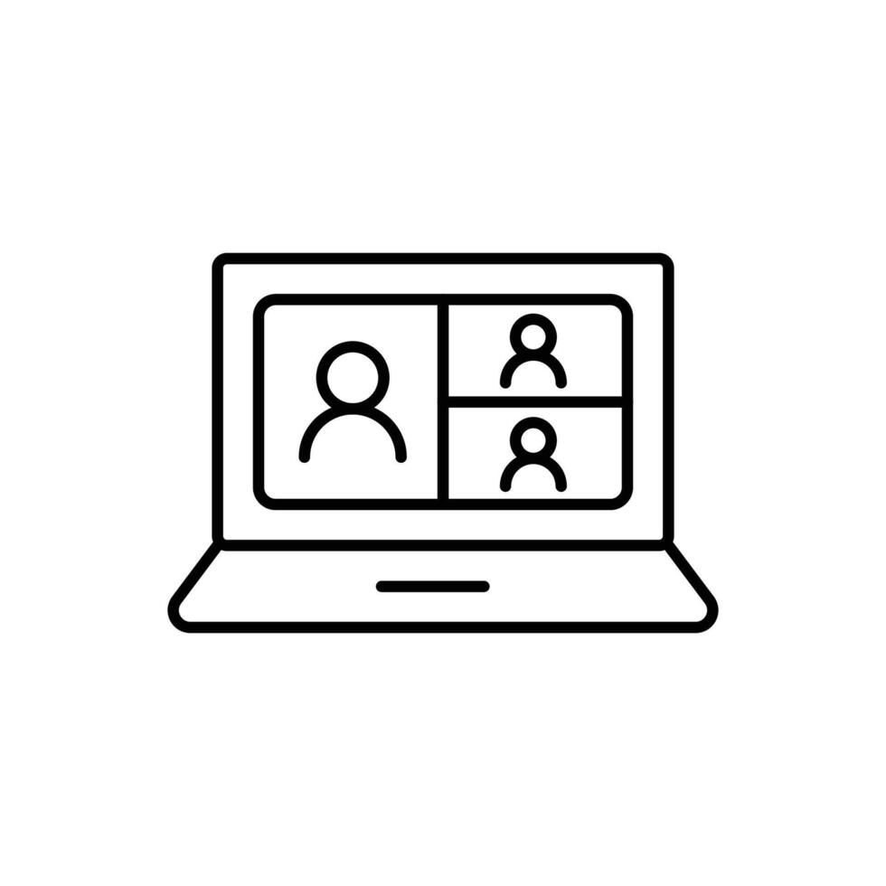 conference thin outline icon design good for web or mobile app vector