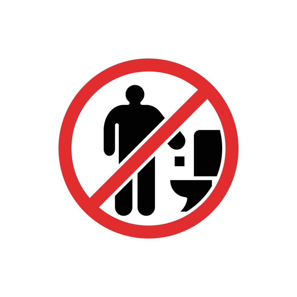 no garbage in the toilet solid icon design good for web or mobile app vector