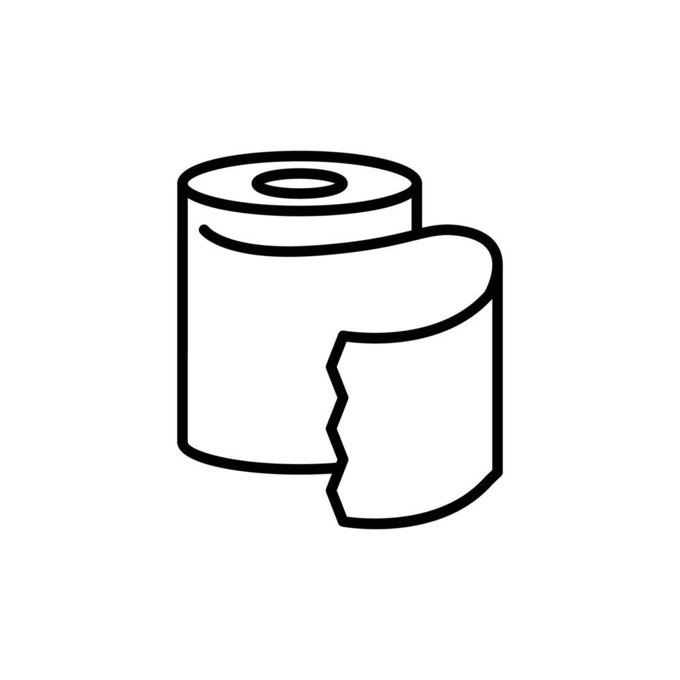 toilet tissue thin outline icon design good for web or mobile app vector