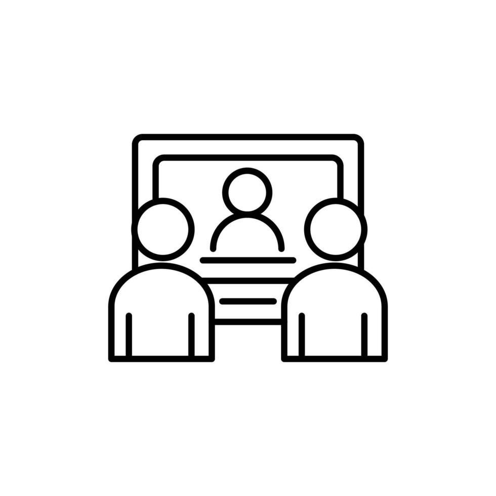 webinar thin outline icon design good for web or mobile app vector