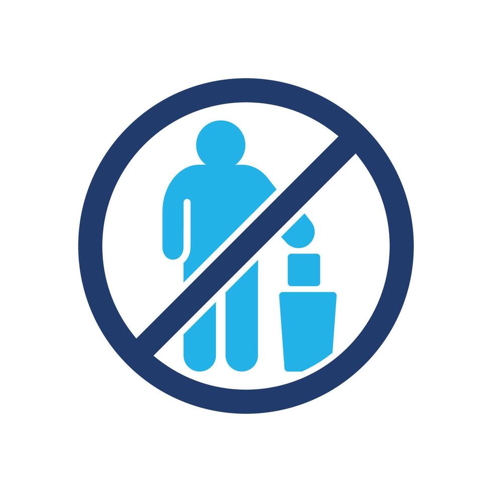 Do not litter colored icon design good for web or mobile app vector