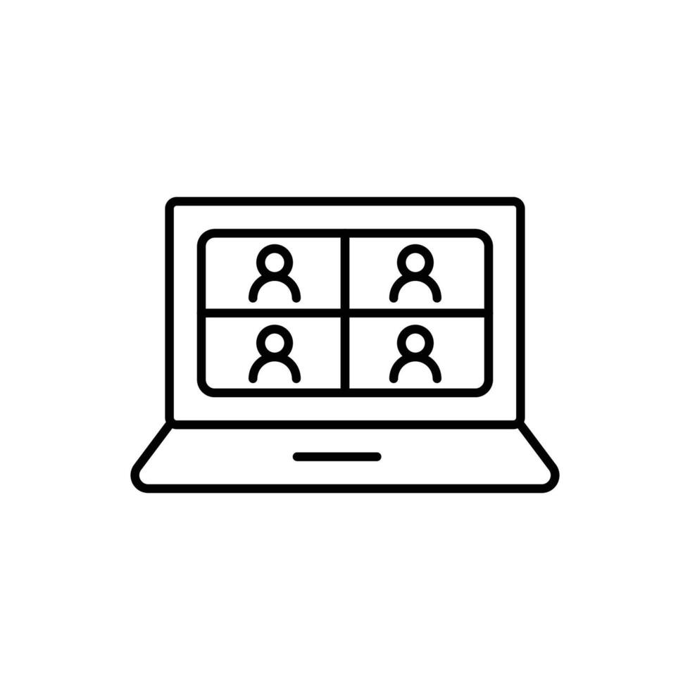 conference thin outline icon design good for web or mobile app vector