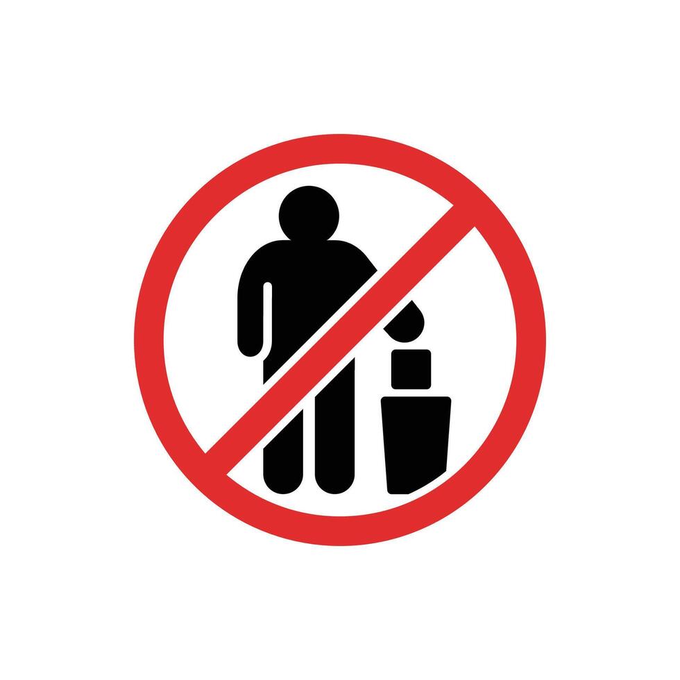 Do not litter solid icon design good for web or mobile app vector