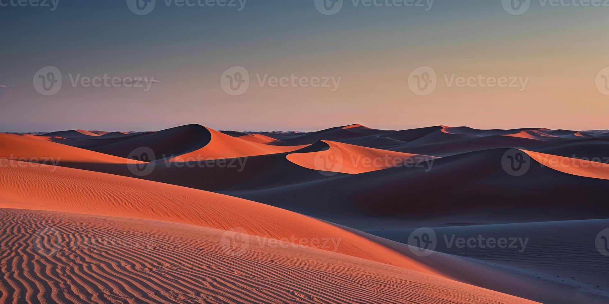 The sahara desert at sunset photo