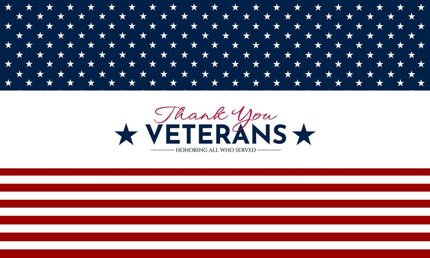 Thank you veterans, November 11, honoring all who served, American flags background illustration vector