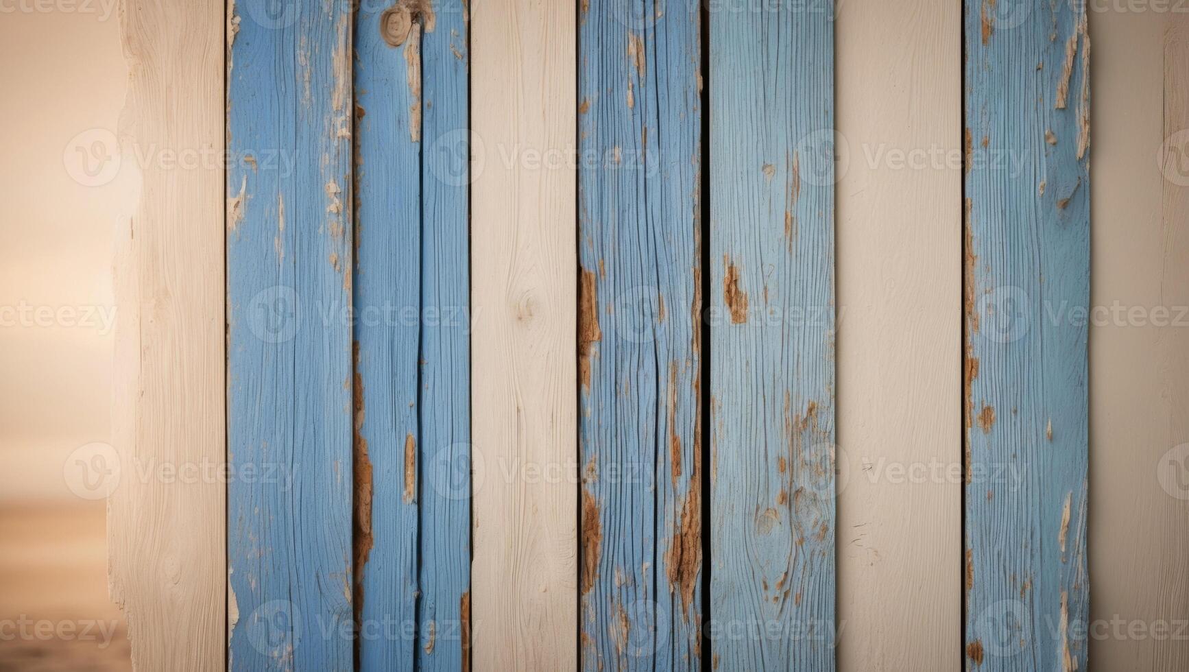 A close up of a wooden wall with blue paint photo