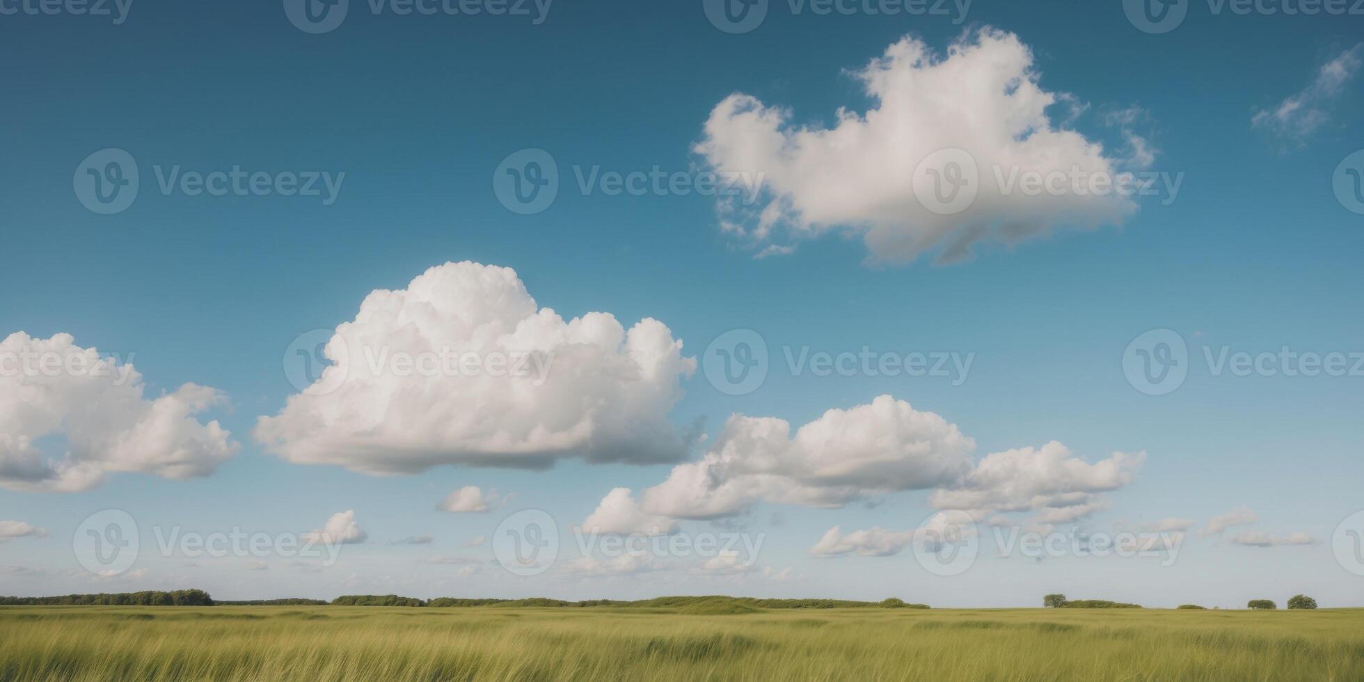 A field with some clouds in the sky photo