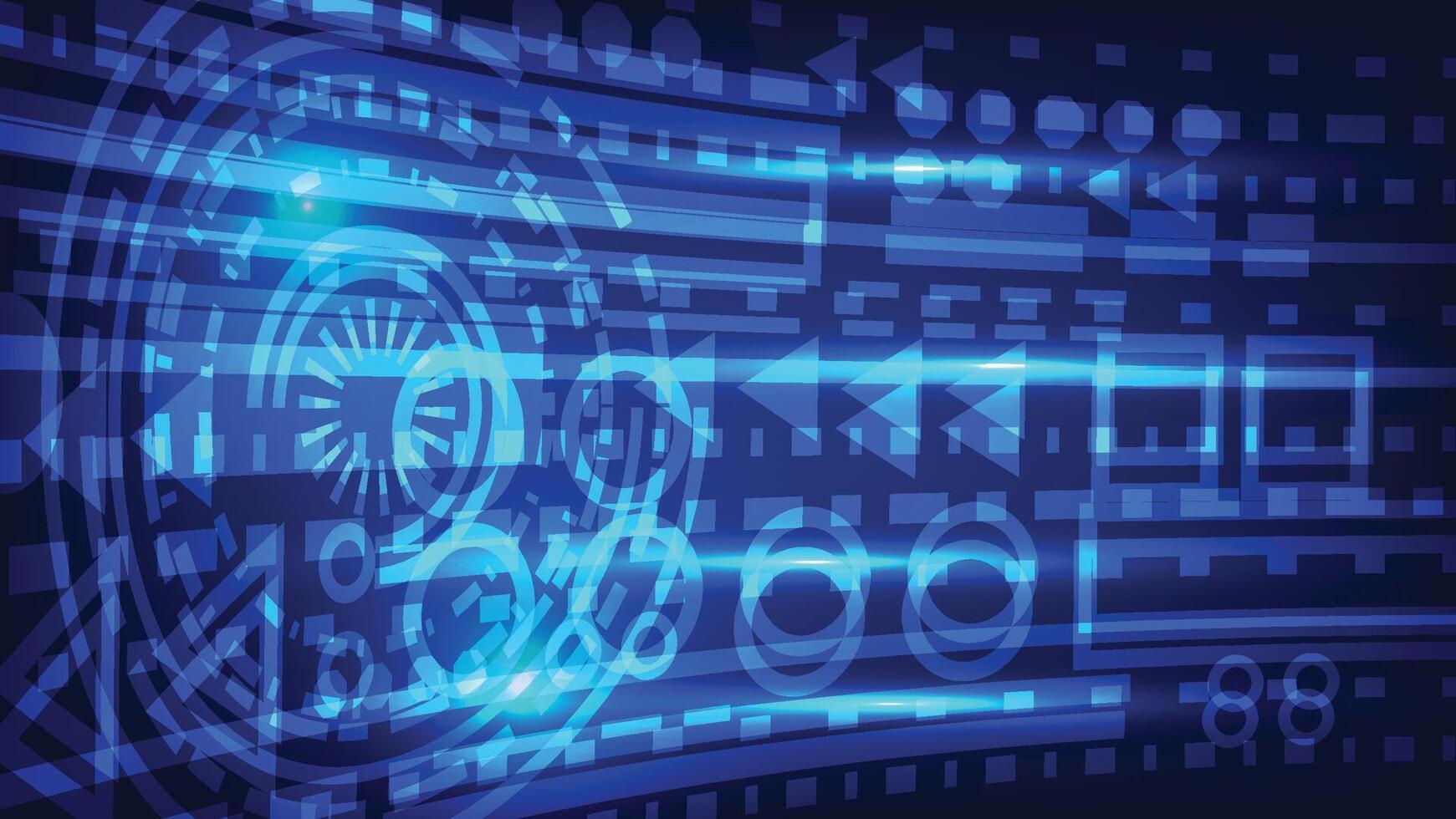 abstract blue futuristic technology background vector