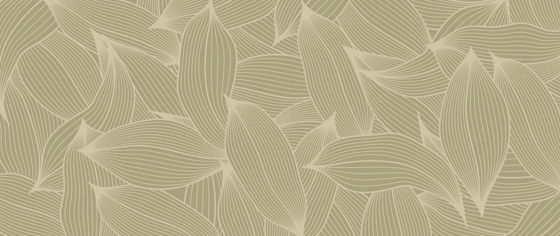 Abstract foliage line art background. vector