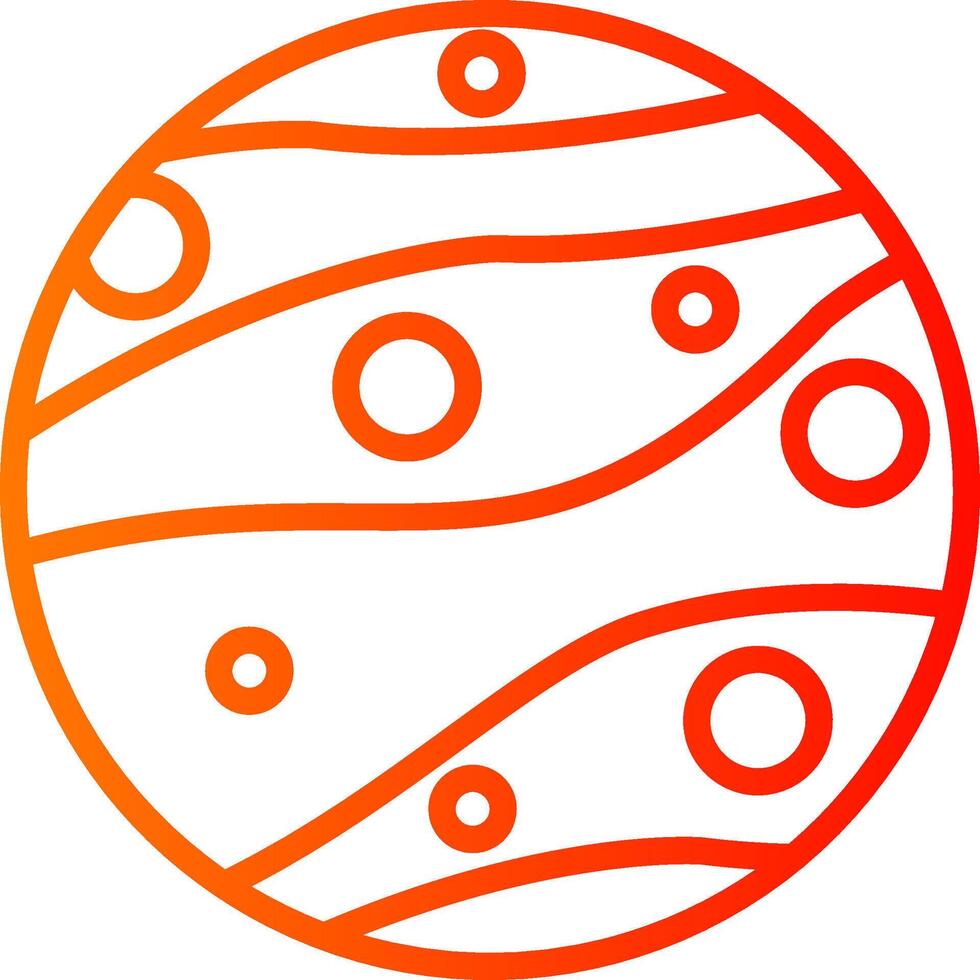 Mars Line Gradient Icon vector