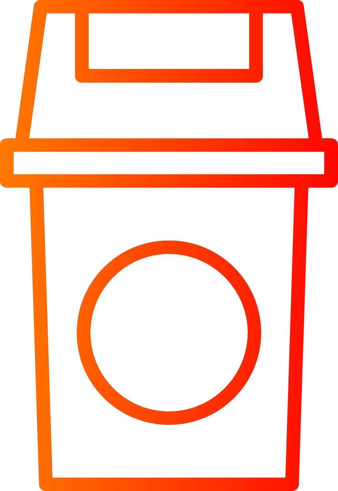 Recycle Bin Line Gradient Icon vector