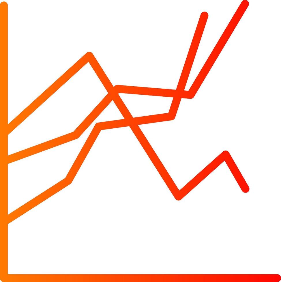 Plot Line Gradient Icon vector