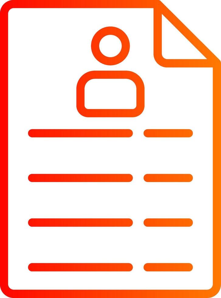 CV Line Gradient Icon vector