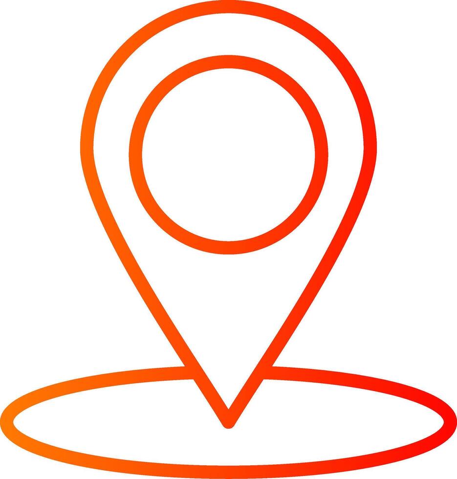 Location Line Gradient Icon vector