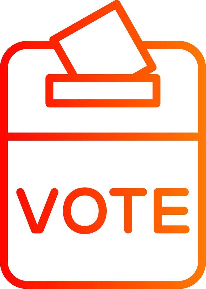 Voting Line Gradient Icon vector