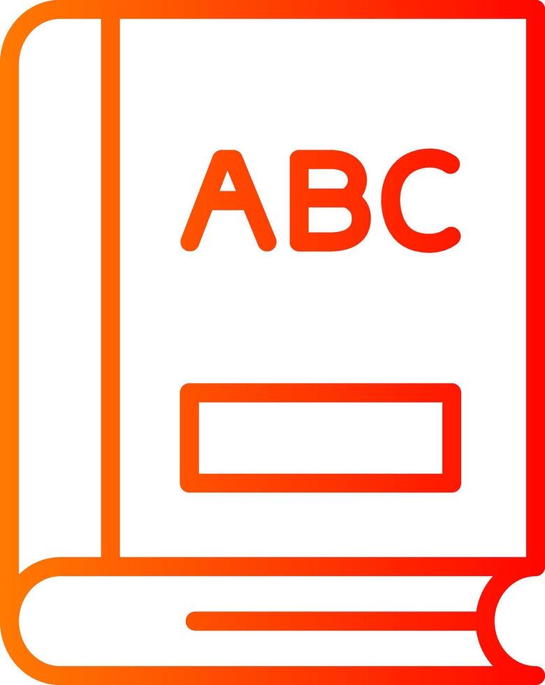 Alphabet Line Gradient Icon vector