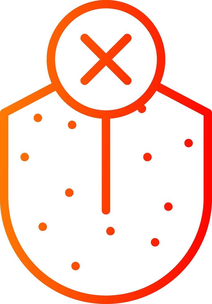 Loss Sense Of Taste Line Gradient Icon vector