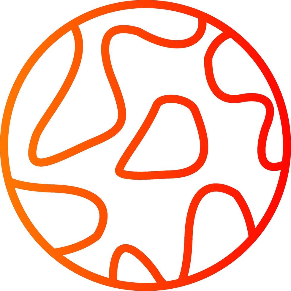 Planet Line Gradient Icon vector