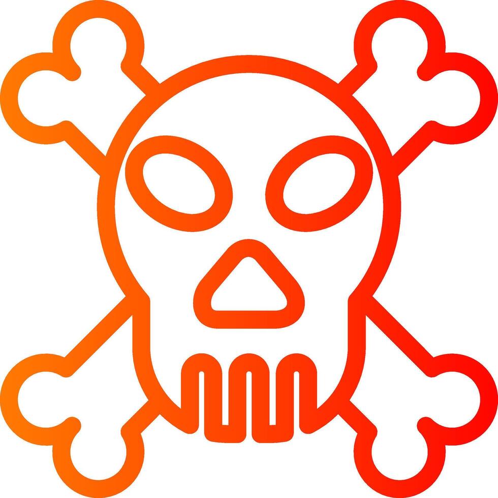 Danger Line Gradient Icon vector