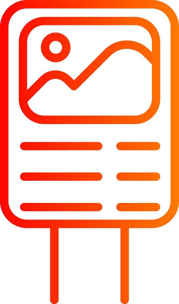 Poster Line Gradient Icon vector