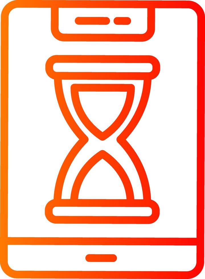 Smartphone Line Gradient Icon vector