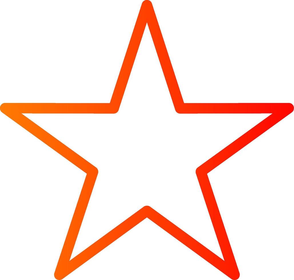 Star Line Gradient Icon vector