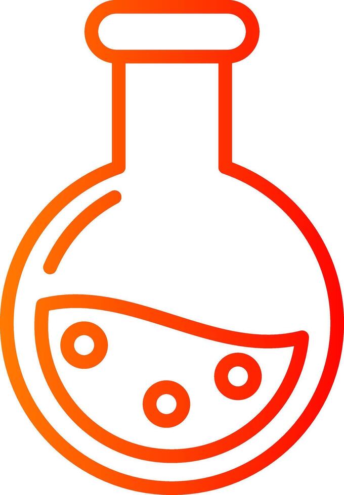 Flask Line Gradient Icon vector