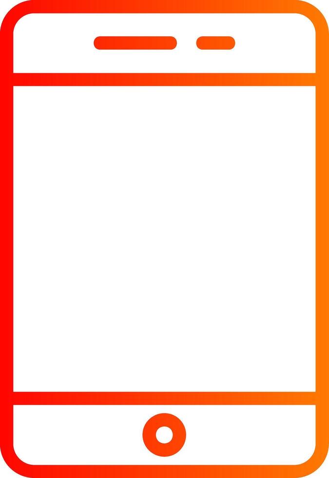 mobile Line Gradient Icon vector