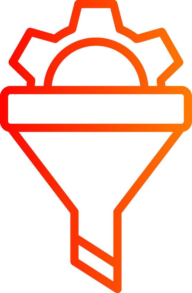 Filtering Line Gradient Icon vector
