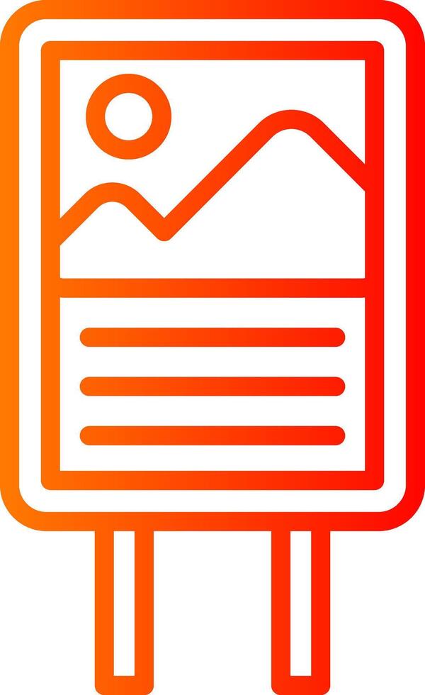 Poster Line Gradient Icon vector
