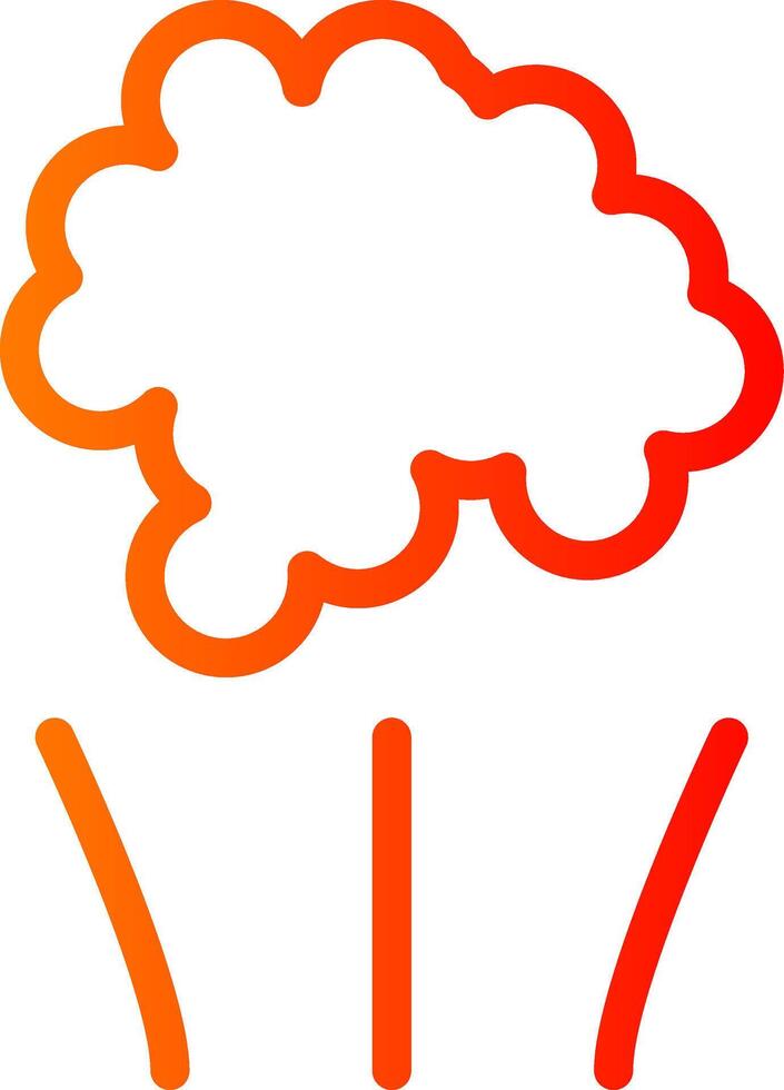 Smoke Line Gradient Icon vector