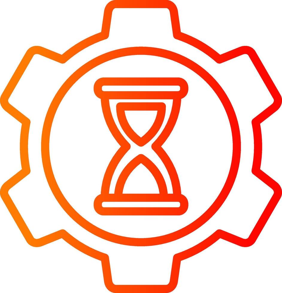 Time Management Line Gradient Icon vector