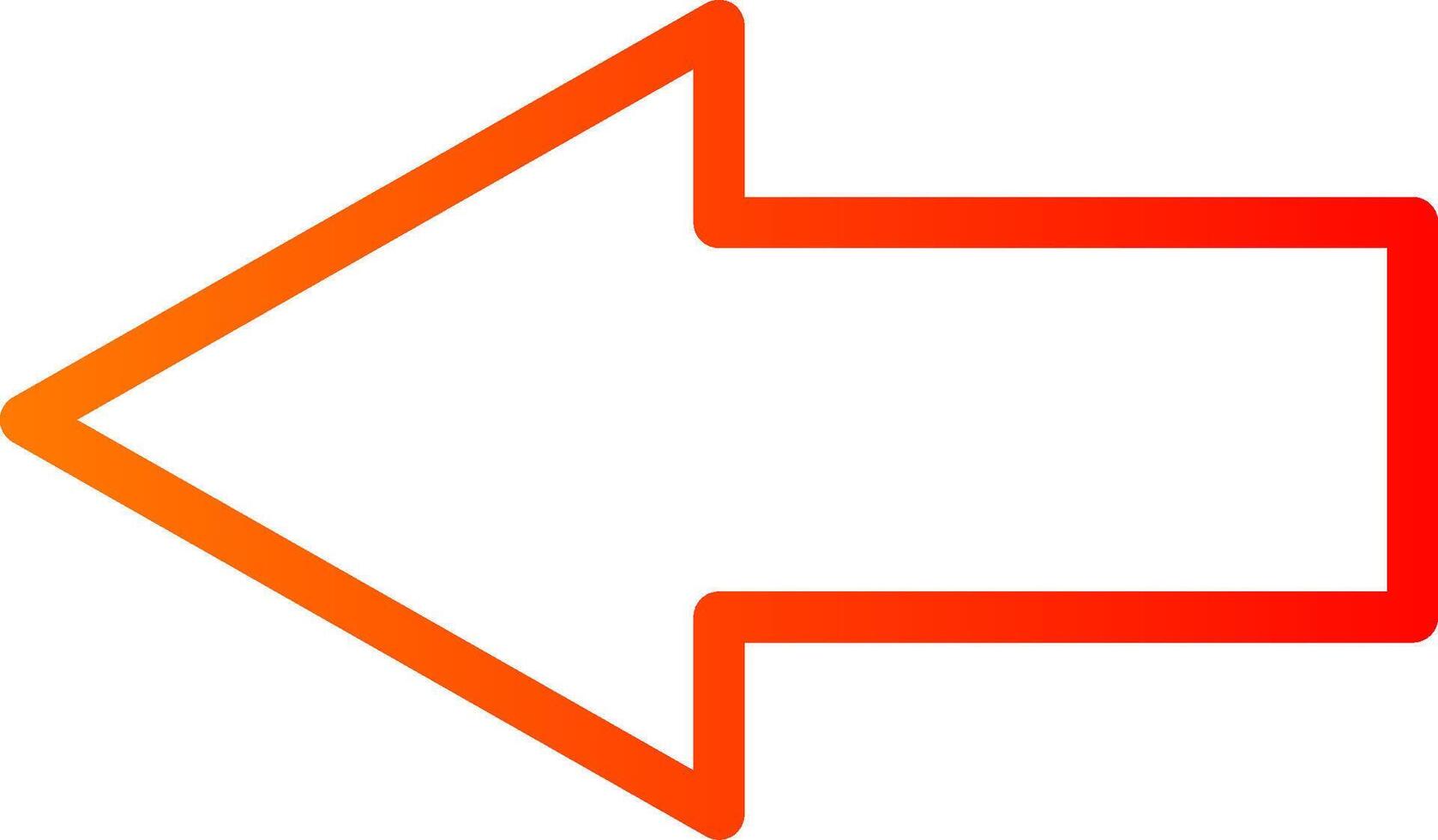 Back Line Gradient Icon vector