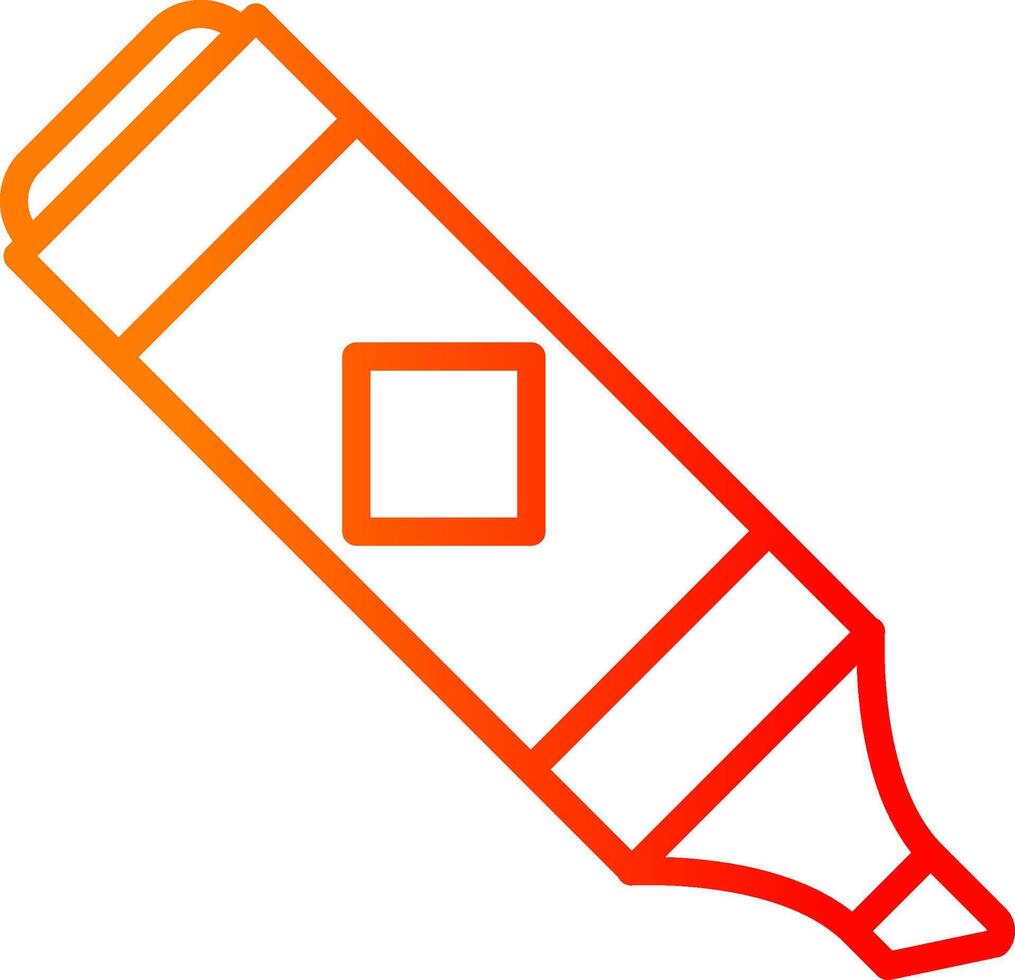Highlighter Line Gradient Icon vector