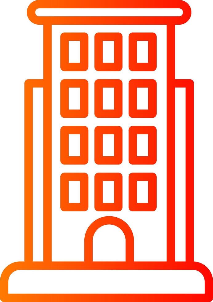 Structure Line Gradient Icon vector