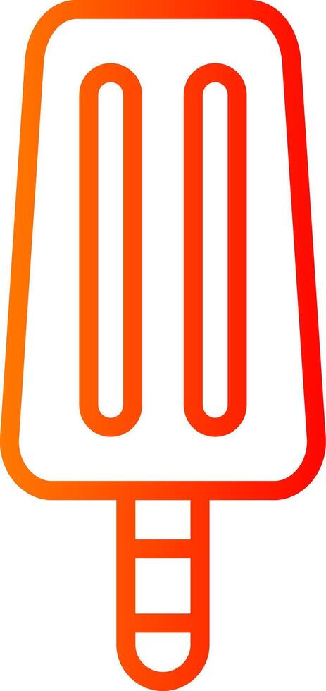 Ice Cream Line Gradient Icon vector