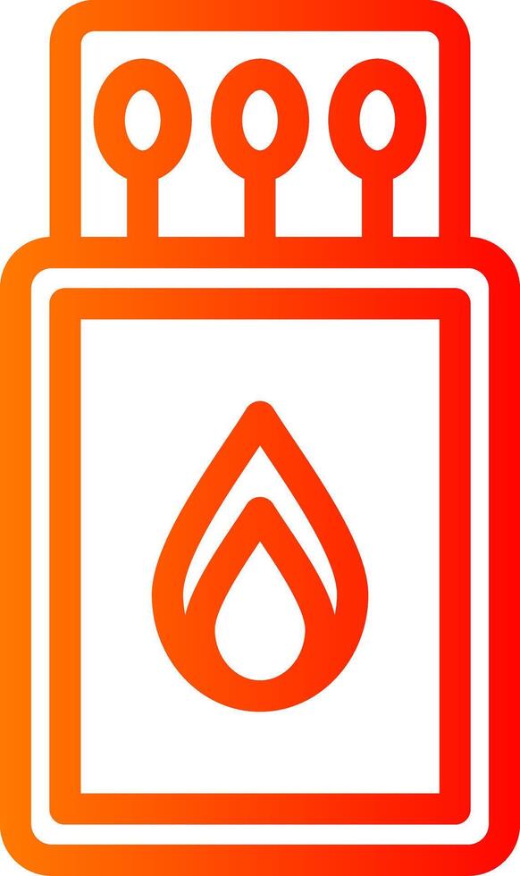 Match box Line Gradient Icon vector
