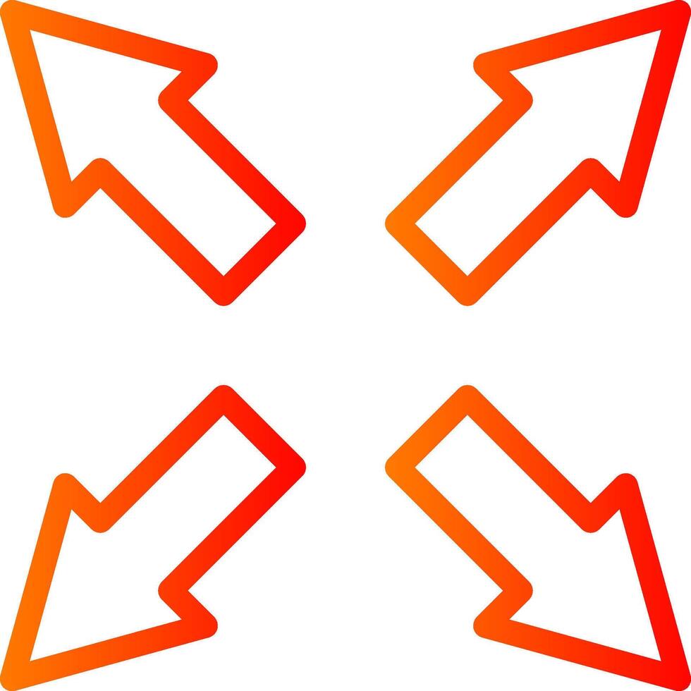 Maximize Line Gradient Icon vector