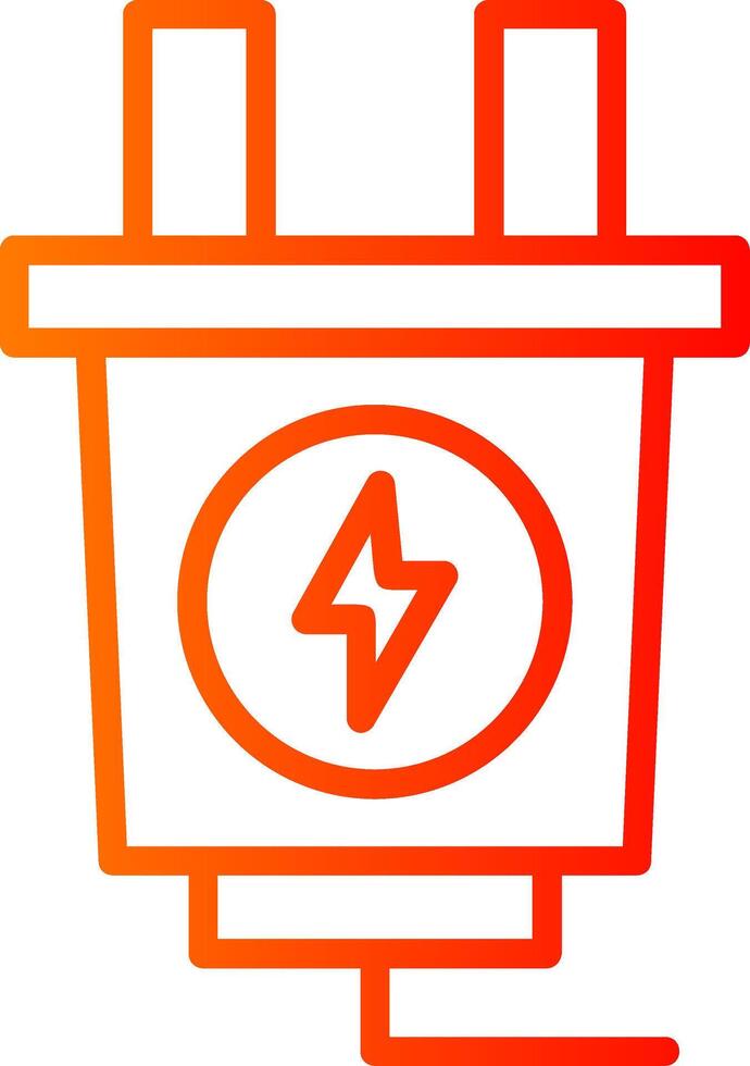 Power Plug Line Gradient Icon vector