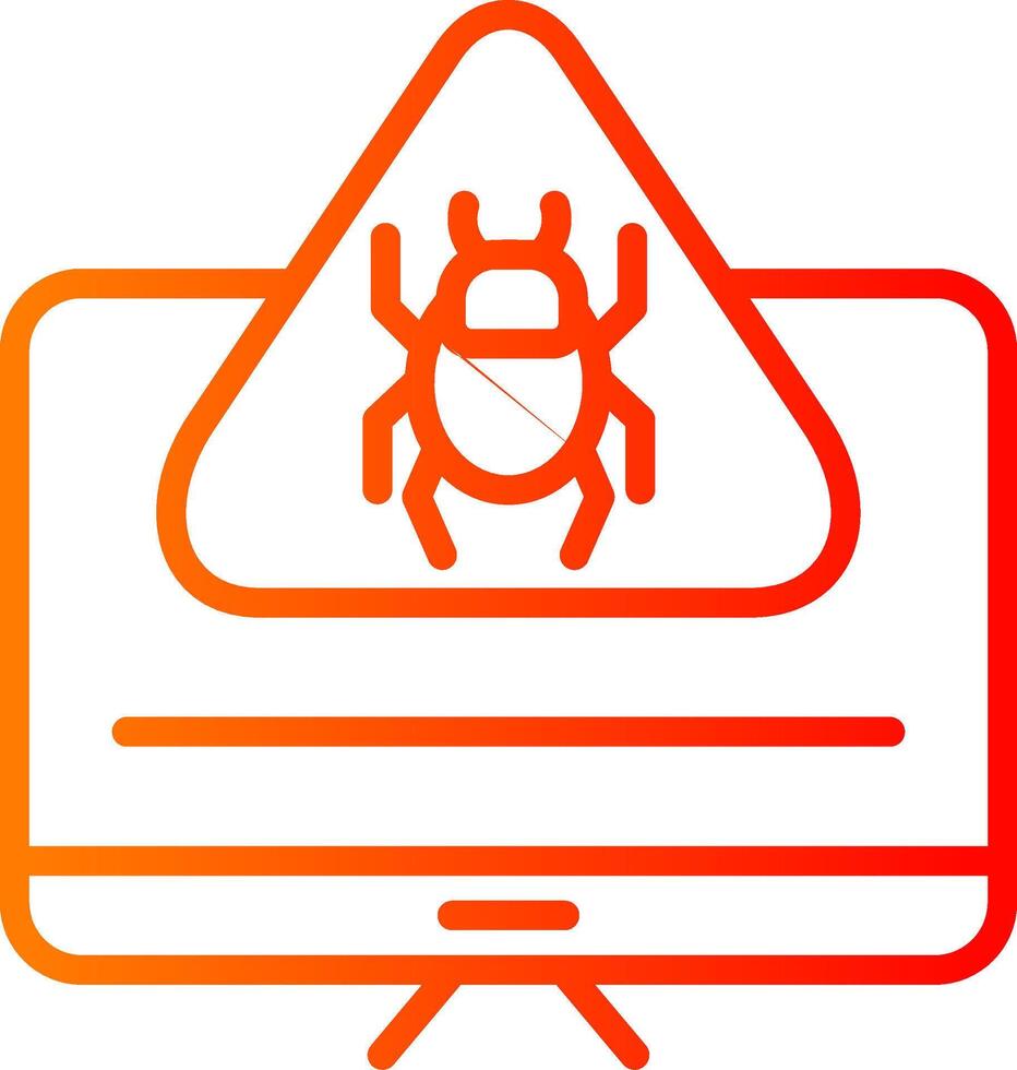 virus Line Gradient Icon vector