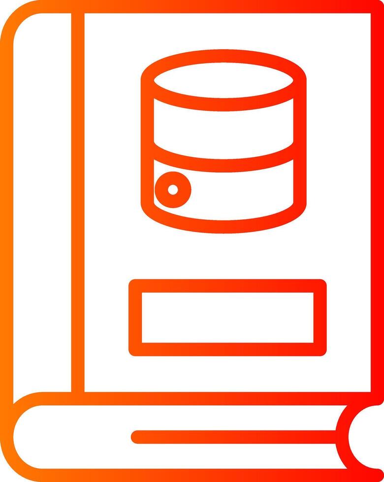 Server Line Gradient Icon vector