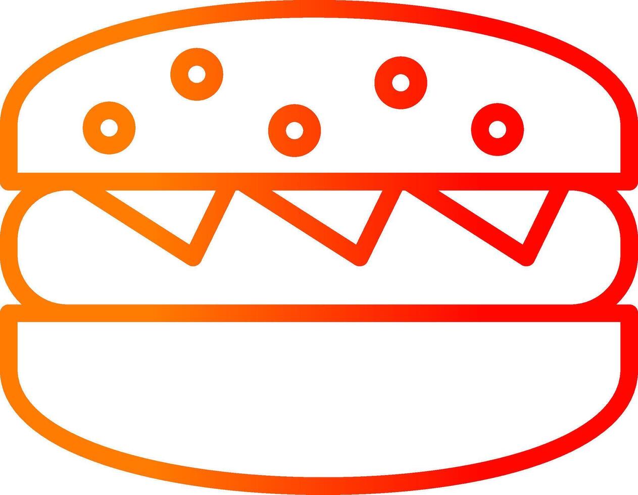 Hamburger Line Gradient Icon vector